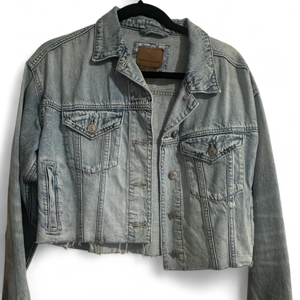 American Eagle Outfitters Distressed Denim Jacket